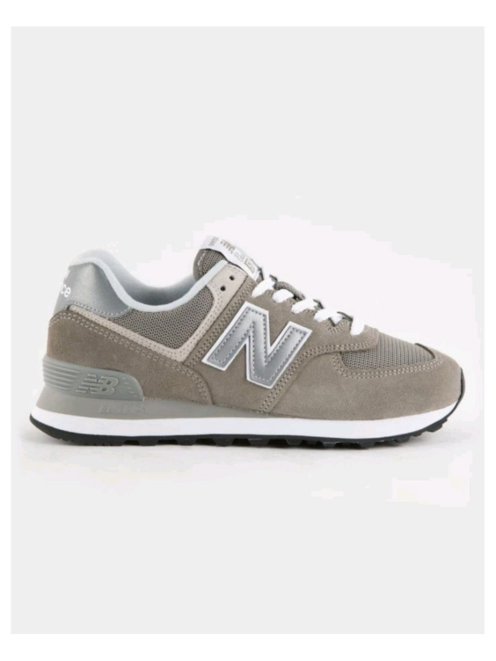 New Balance 574 Womens Sz 7 Gray Suede Mesh Classic Lifestyle Sneakers Retro